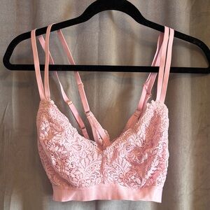 Aerie Lace Bralette in Soft Pink